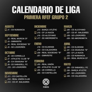 Calendario Primera RFEF 22/23